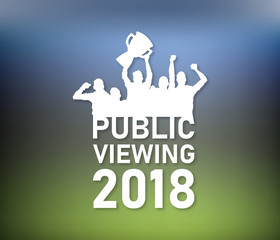 Fans mit Pokal - Public Viewing 2018