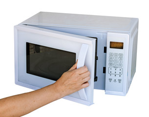 Microwave oven and hand