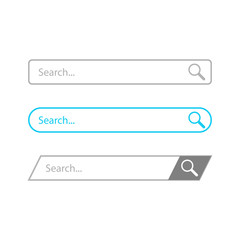 Search, browser template. Three items Vector eps 10