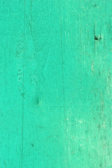 Texture of turquoise wood for background 