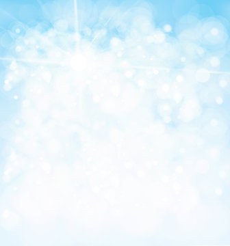 Vector  abstract, blue, sparkle background. Blue sky background.