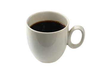 black coffee cup isolated on white