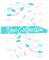 New Collection fashion header confetti