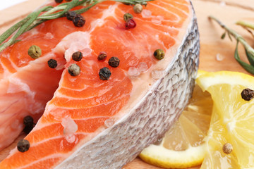 salmon with spices and lemon
