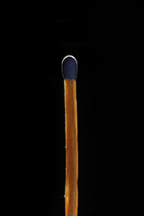 match stick isolated on black background