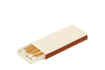 stick matches box isolated on white background with clipping path.