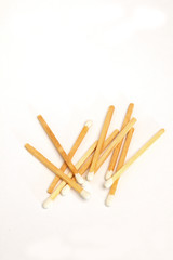 group matches isolated on white background with copy space for your text