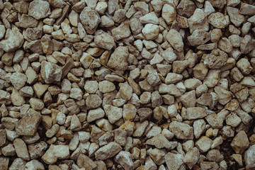 Crushed stone texture background. Macadam. Stone texture