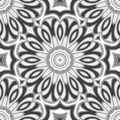 Seamless floral texture on color background. Element for design. Geometric pattern. Vector illustration.