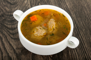 Soup with meatballs