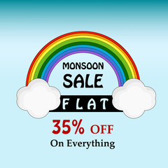 Fototapeta premium Illustration of Monsoon season background