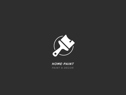 House Paint Vector Black Background Icon