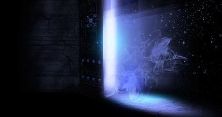 Naklejka premium The open door, magic