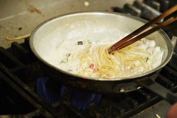 Cooking pasta