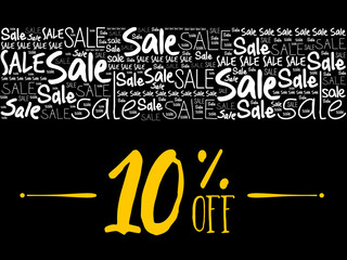 Fototapeta premium 10% OFF Sale word cloud collage, business concept background