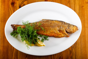 Roasted trout