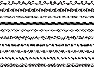 Illustrated seamless borders