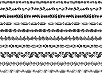 Illustrated seamless borders