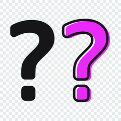 Question mark cartoon vector icon
