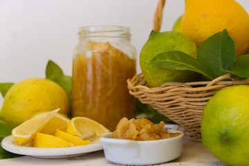 sweet lemon jam from the organic garden