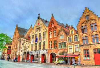 Fototapeta na wymiar Traditional houses in Bruges, Belgium