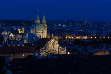 View on Prague at night
