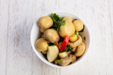 Tasty pickled mushrooms