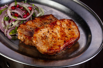 Chicken barbeque with onion