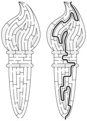 Easy torch maze