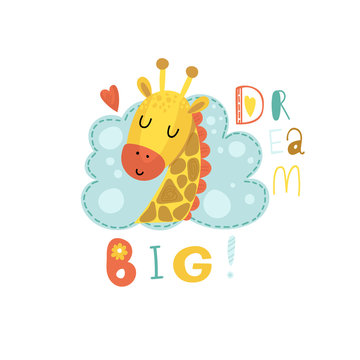 Cute giraffe vector illustration