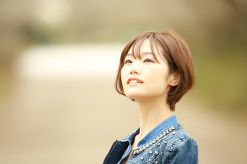 Naklejka premium 女性ポートレート