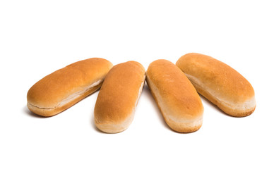 bun for hot dog isolated
