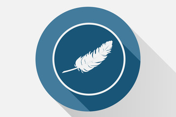 Icono azul de plumas.