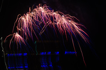 Bright bursts of fireworks