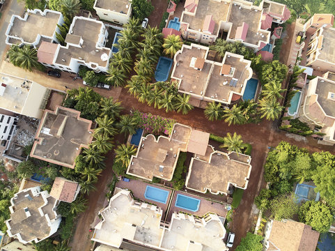 Aerial Drone View Of Niarela Quizambougou Niger Bamako Mali