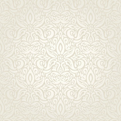 Wedding Floral decorative vintage Background Ecru Bege pale wallpaper pattern design 