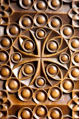 Wood Christian pattern decorative bas-relief