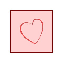 Heart in square sign