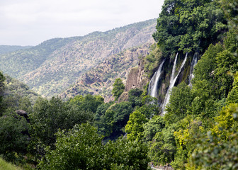 Bishe Waterfall Lorestan province in Iran