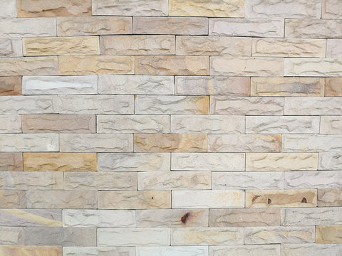 The walls are made of sandstone brick, Background pattern textured.