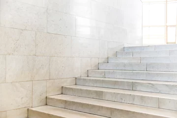 Keuken foto achterwand Trappen Marmeren trap met trappen in abstracte luxe architectuur