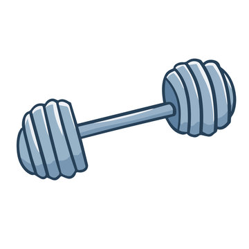 Cute and funny big barbell for fitness and gym - vector.