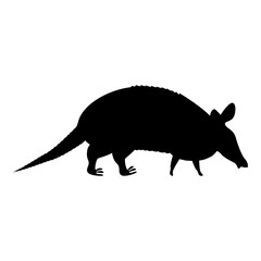 Armadillo icon black color illustration flat style simple image