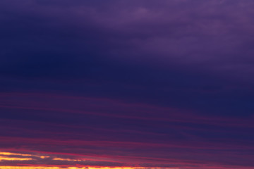 Clouds in the sky at sunset as background