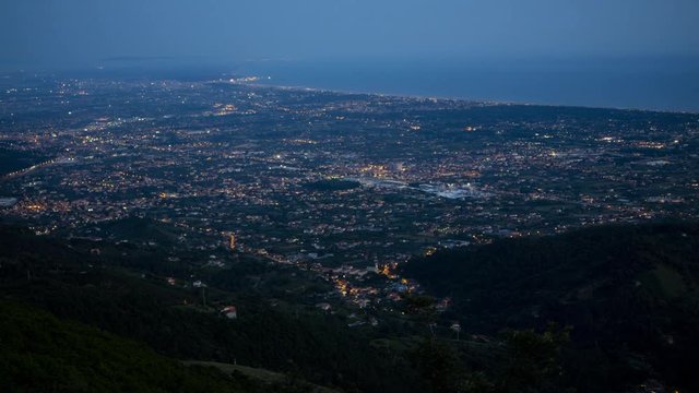 Time lapse Versilia from above