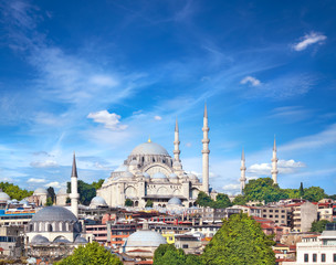 Fototapeta na wymiar Suleyman mosque in Istanbul, Turkey