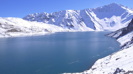 Fototapeta na wymiar Landscape of mountain snow and winter