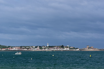 Socoa harbor in the basque coast