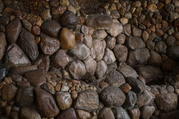 Texture of large and small stone. Boulders