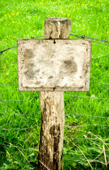 blank wooden sign